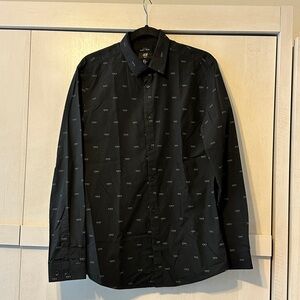 H&M Black Men's Casual Button Down Shirt